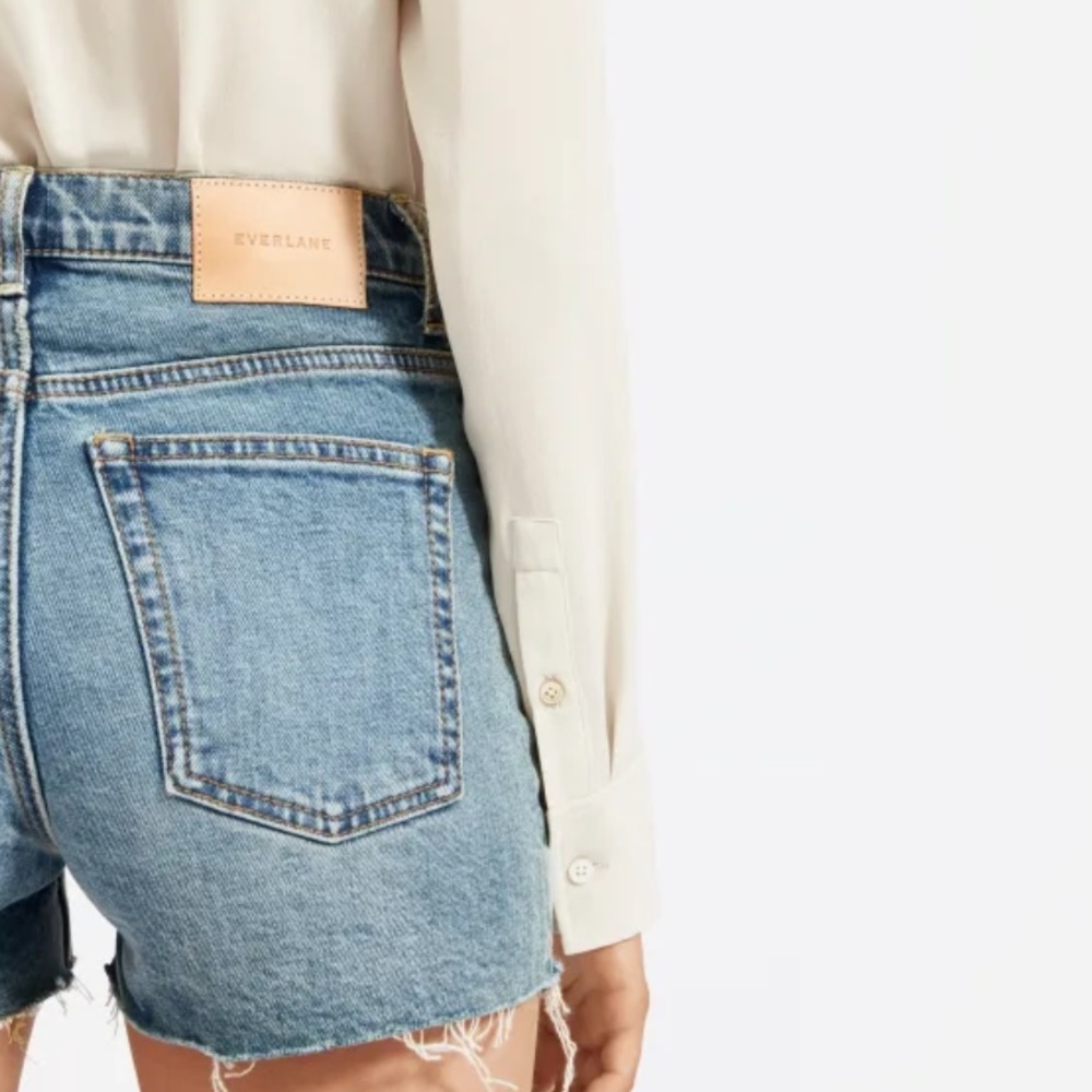 Everlane Light Wash Denim Cutoff Shorts
